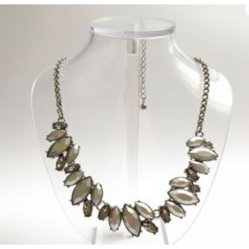 Ann Taylor Women's Smoke Quartz Crystal Wing Layer Necklace Nwt 49.00